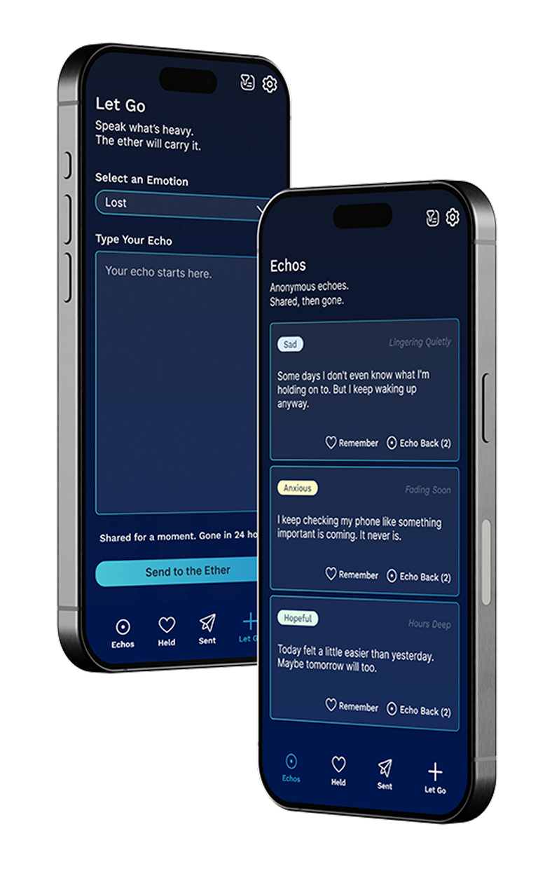 Echoes from the Ether app screenshot.